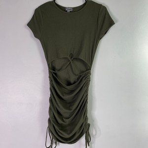 Sexy Olive strappy cut-out dress